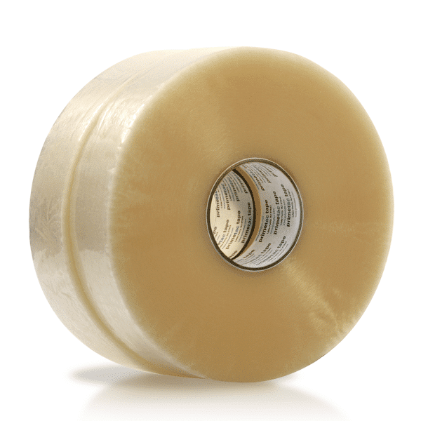 48 mm Width Primetac 605 2x110 TA Tan Hot Melt Carton Sealing Adhesive Tape 1.6 mil Thickness 100 m Length Pack of 36